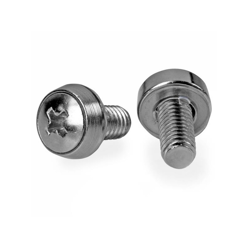 StarTech.com 12-24 Server Rack Screws - 50 pack - Nickel-plated - Rack-Schrauben - Silber - US-Regierung (Packung mit 50 Stuck)